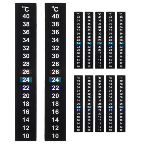 12 Aquarium Thermometer Strips Visbak En Terrarium