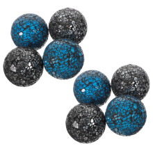 8Pcs Decorative Glass Balls Blue Mosaic Spheres for Dining Table Decor