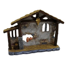 -Resin-Krippe 11 Cm Für Religiöse Indoor-Tischdekoration