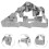 Silber Keksform Weihnachtsbaum Präzisions-Ausstecher 9