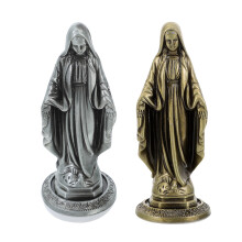 2Stk Metall Marienstatue Katholisch Spirituell Design Bunt
