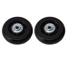 Silent-Kofferradwechselset 64x24mm PU-Gummi-Drehrollen