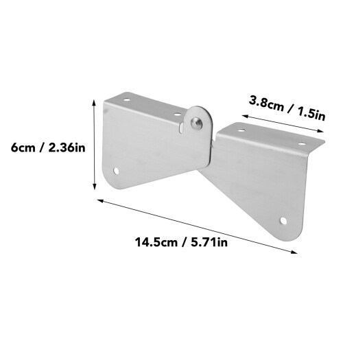 4PCS Stainless Steel Gutter Extension Hinge, 14.5x6cm 1