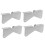 4PCS Stainless Steel Gutter Extension Hinge, 14.5x6cm 7