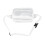 Clear Waterproof PVC Sling Bag, Large Capacity, Adjustable Strap, White 13