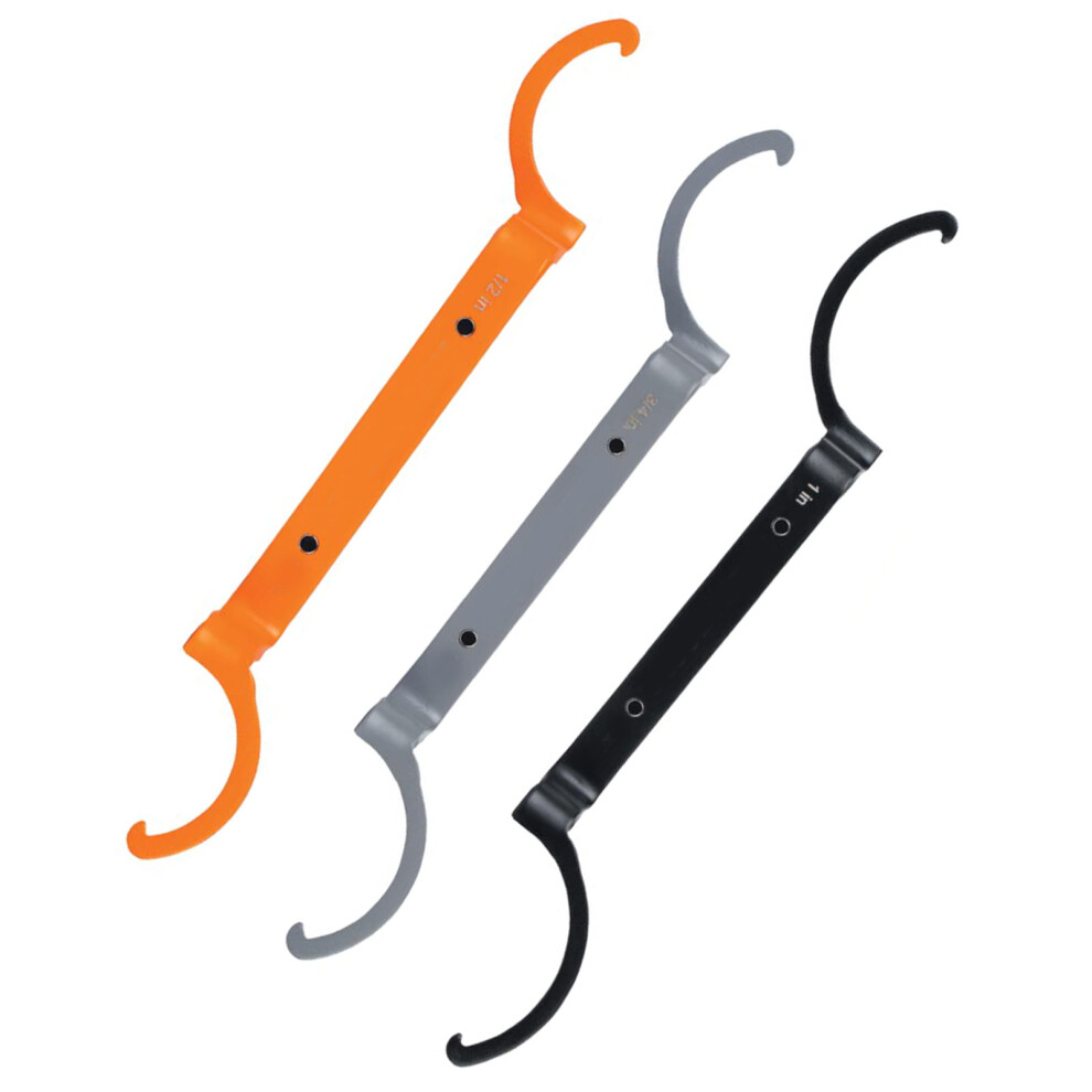 3Pcs Alloy Steel Locknut Wrench Set, 1/2, 3/4, 1 Inch Conduit Wrenches 4201375537733