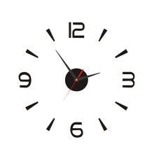 Silent Sweeping Movement, Customizable Home Decor 3D DIY Wall Clock with Modern Mute Design for Mirror Surface Acrylic, Ideal for Enhancing Your Livin