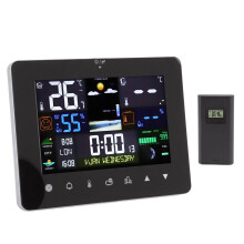Wetteruhr mit Feuchtigkeits-, Temperatur- und Drucksensor - ABS, 16,7x12,9 cm