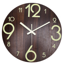 Luminescent Timekeeper, Large Retro Design With Silent Non-Ticking Movement, Battery Operated Quartz Ensures Accurate Time In Any Room
