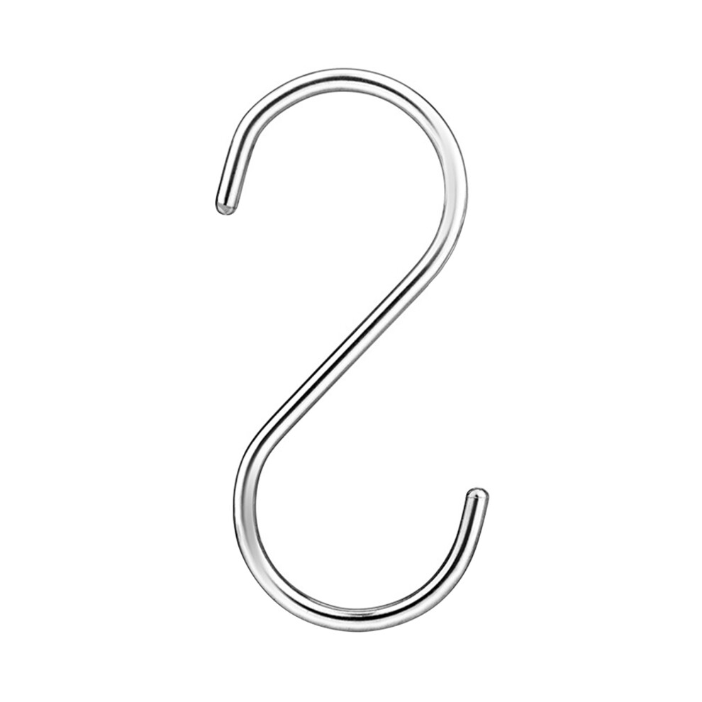 Heavy Duty S Shaped Hooks, Stainless Steel S Hooks Silver For Closet Bathroom Storage Room Workshop Office Garage, Multipurpose Hanging Hooks Durable 9441426754886