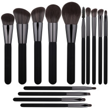 Pinceaux de maquillage pour peaux sensibles, ensemble de beauté complet comprenant 15 pinceaux de qualité professionnelle, fibres synthétiques