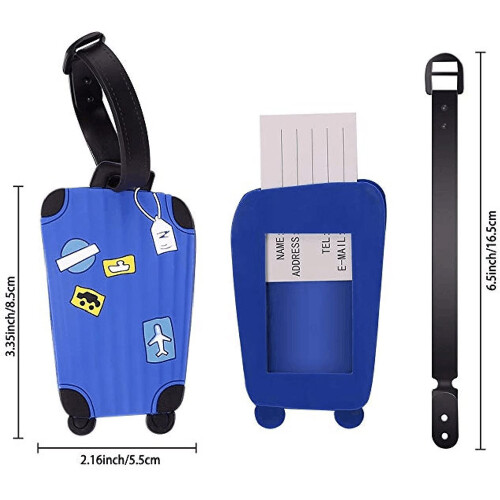 Silicone Suitcase Tags, Durable Silicone Material for Safe and Easy Travel 2