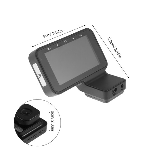 1Jgo Cámara Dashcam Para ABS , Dual Con Grabación Continua 2