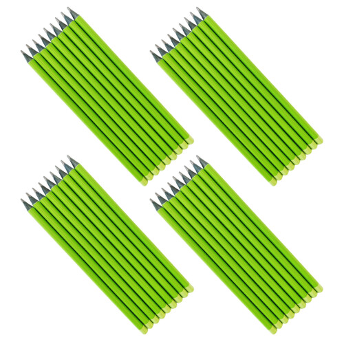50Pièces Crayons Bois Triangulaires Vert Usage Construction