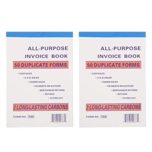 2Pcs De Controle De Vendas Papel Multicolunas Colorido