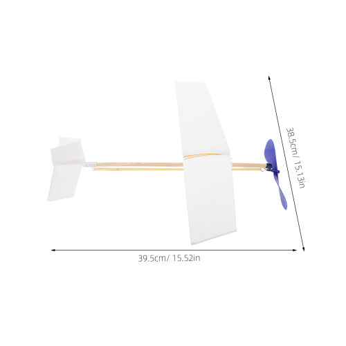 Foam Glider Plane Model Kit Rubber Band Powered Easy To Assemble 2