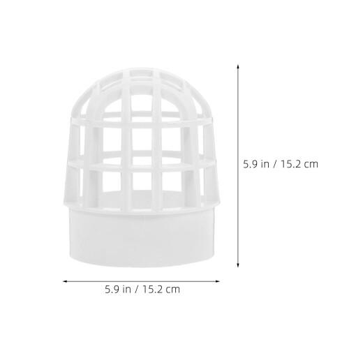 2Pcs White PVC Gutter Screen Mesh Leaf Filter Guard for Downspouts 1