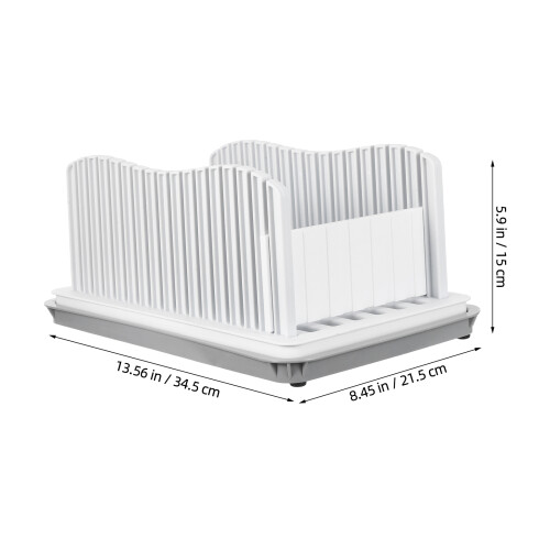White Plastic Bread Slicing Guide Adjustable Toast Cutter 1