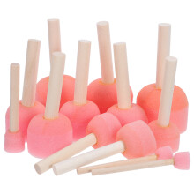 25Pcs Round Foam Paint Sponge Brushes – 5 Sizes For Kids Art Painting