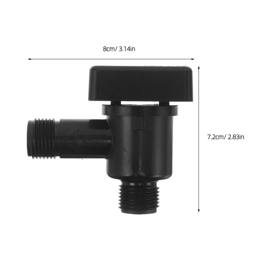 Durable ABS Rv Sewer Valve Replacement Check Valve Black 1