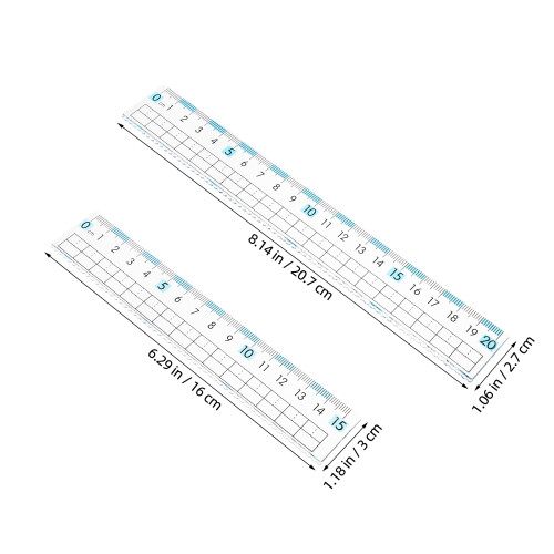 10 Flexibele Plastic Liniaal 15 En 20 Cm Transparant 2