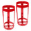 2Pcs Compact Red Iron Fire Extinguisher Holder Reinforced Wall Bracket 10