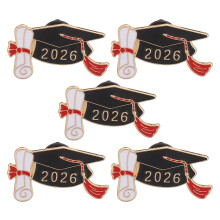 5Stk Graduation Broschen Emaille Mehrfarbig Für Abschlussfeier & Gäste