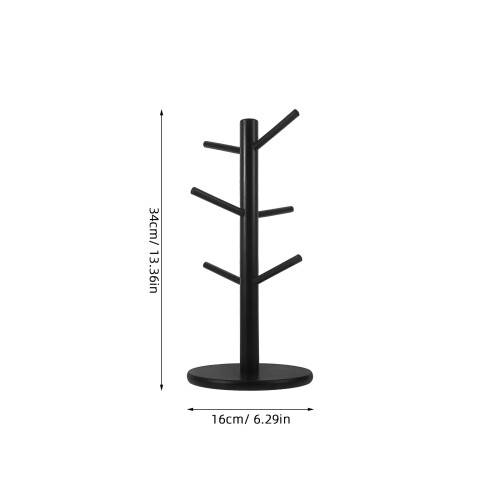 Black Wooden Finger Puppet Storage Stand Portable Display 1