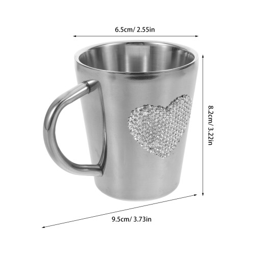 Herz Tasse Mit Strass, Silber, - Und Campingbecher 2