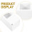 3Pcs White ABS Plastic Circuit Breaker Protective Distribution Box 10