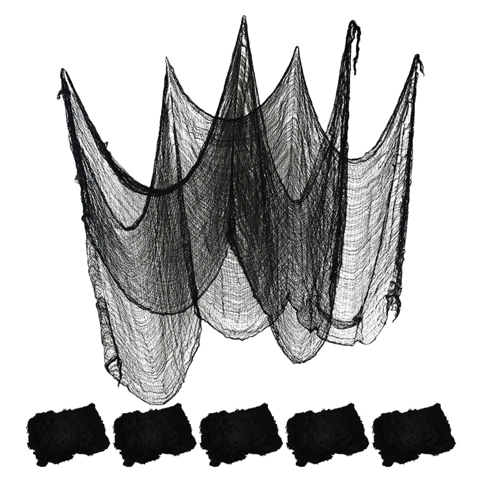 6 Sztuk Czarna PrzerażAjąCa Tkanina 71,92X29,87 Halloween-image