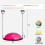 Halve exercise bal - DUOKU - AJ-20-3 - 26 inch - Capaciteit 680 kg - Roze 2