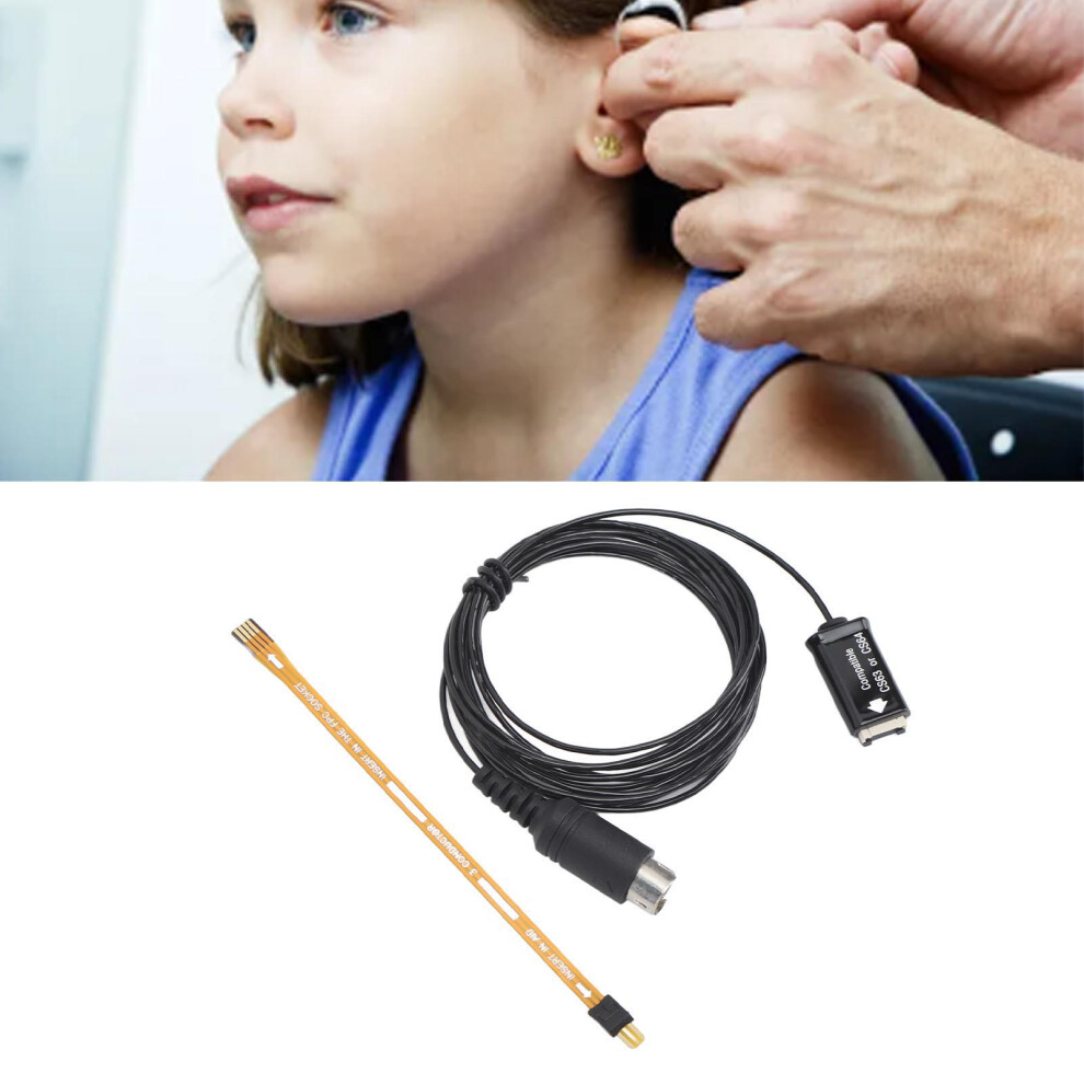 Cs63 Sound Amplifier Programming Cable, Metal, Stable Signal, Adjustable Volume