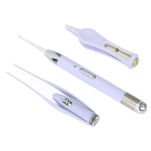 Edelstahl-Ohrenschmalz-Set: leuchtender Ohrspatel 250mAh