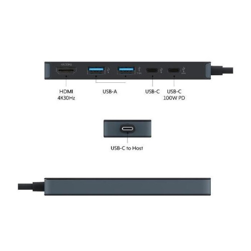 Targus Hyper Drive Flex 1 x HDMI 2 x USB-C 1 x USB-A 60 g
