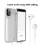 6000mAh Phone Battery Case for iPhone 11, White, 4 LED Indicators 6