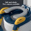 Siège d'apprentissage pour enfants avec marche adjustable, pliable, jaune 5
