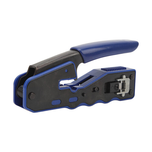 RJ45 Pass Through Crimp Tool Kit for Cat5e/6 with Crystal Head & Tester