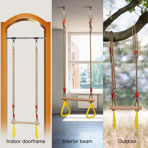 Αξεσουάρ Ninja Warrior Swing Bar, Trapeze Swing Bar με ρυθμιζόμενο μήκος, δοκιμασμένο για ασφάλεια 2