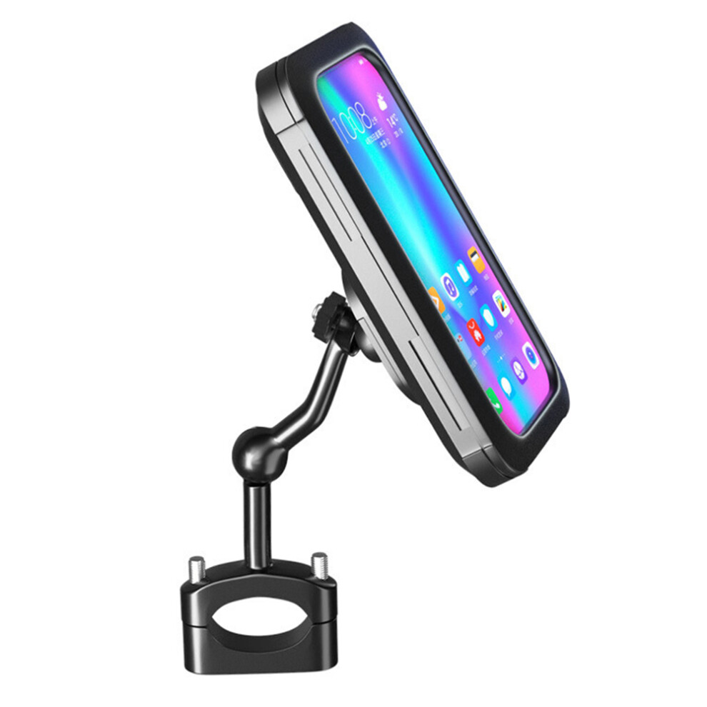 360-Degree Rotation Motorcycle Phone Mount, Waterproof Outdoor Bike Holder With Sensitive Touchscreen For 4-6.8" Smartphones, Shockproof, Universal 9128293975582