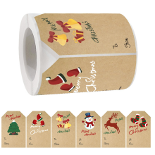 Selbstklebende Weihnachtsaufkleber, ideal zum schnellen Beschriften von Geschenken in der Weihnachtszeit, klassische Motive auf hochwertigem