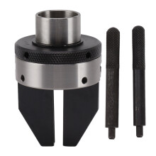 Pre-Threaded Wood Lathe Accessory for Pen Crafting, Woodworking Lathe Chuck with High Precision V-Groove Jaws, 2-Jaw Chuck Featuring Reversible