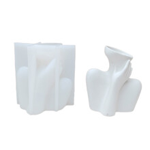 Sappige bloempotten schimmel abstracte menselijke-Wit