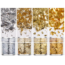 Goldfolienflocken für Nagelkunst und-Champagnersilber