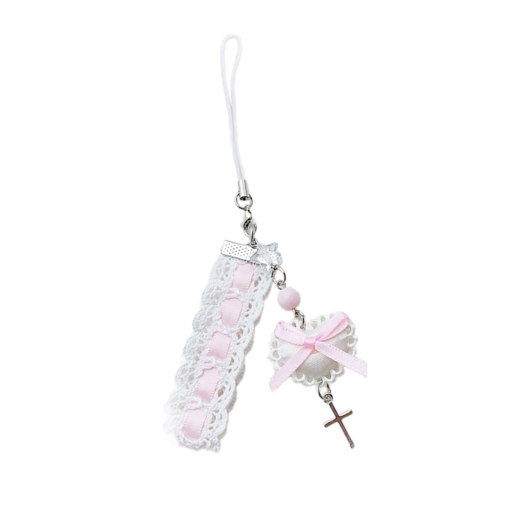 Fashionable Beaded Keychain Acrylic Alloy Phone Charm-Section 6 7732000819063