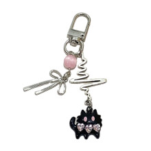 Lightweight Electric Guitar Keychain- ECG black cat