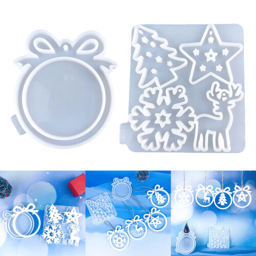 2pcs Christmas Decorations Mold Set Jewelry Making Tool for 1