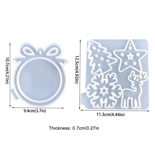 2pcs Christmas Decorations Mold Set Jewelry Making Tool for 2