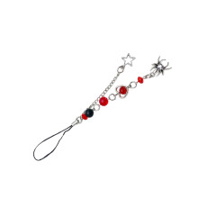 Gotische sleutelhanger Halloween spinnenweb-Rood gedeelte 1