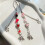 Gothic Keychain Halloween Spiderweb Beaded Phone-Red Section 1 5